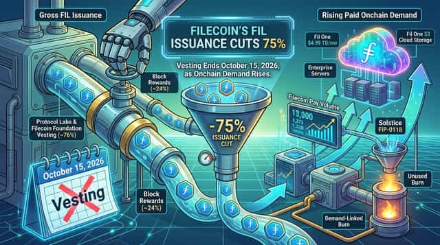 FIL Issuance Drops 75% in October 2026 as Filecoin Paid Onchain Demand Grows