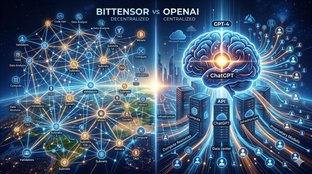 Bittensor 的去中心化方法在可擴展性和性能方面如何與 OpenAI 的集中式模型相比