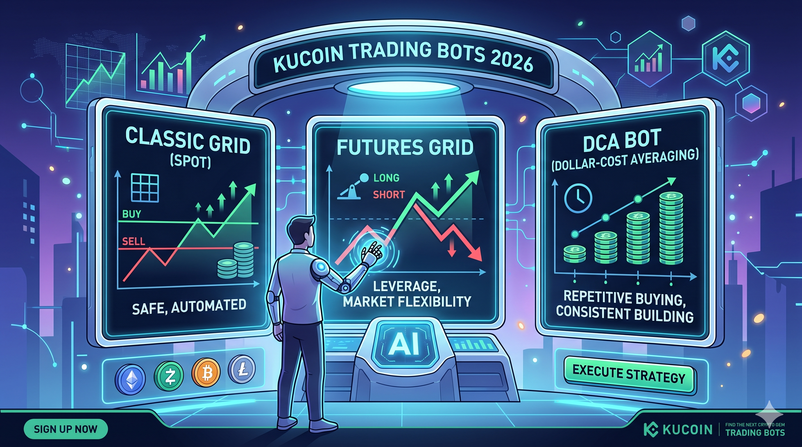 İşlem Botu 101: KuCoin İşlem Botu Hakkında Bilmeniz Gereken Üç Ana Strateji