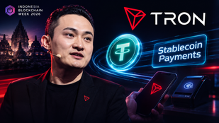 Джастин Сун на Indonesia Blockchain Week 2026: Как TRON планирует масштабировать платежи с использованием стейблкоинов