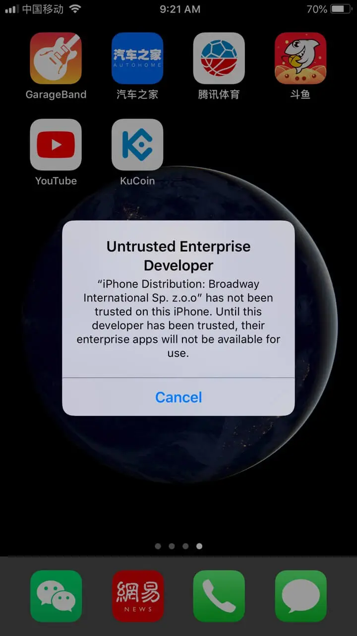APP Installation for iOS Device | KuCoin